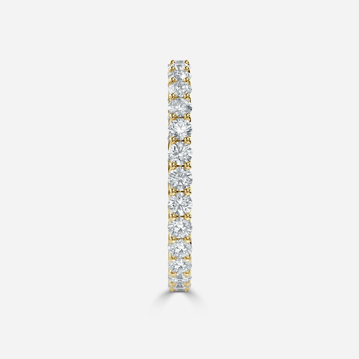 2.00ct Ellsa Round Lab Grown Diamond Shared Prong Full Eternity Band In 18K Yellow Gold (US Size: 5.5)