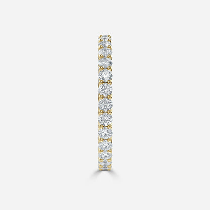 2.00ct Ellsa Round Lab Grown Diamond Shared Prong Full Eternity Band In 18K Yellow Gold (US Size: 5.5)