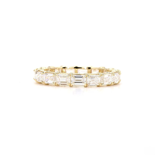 Emerald East West Lab Grown Diamond Full Eternity Band In 14K Yellow Gold