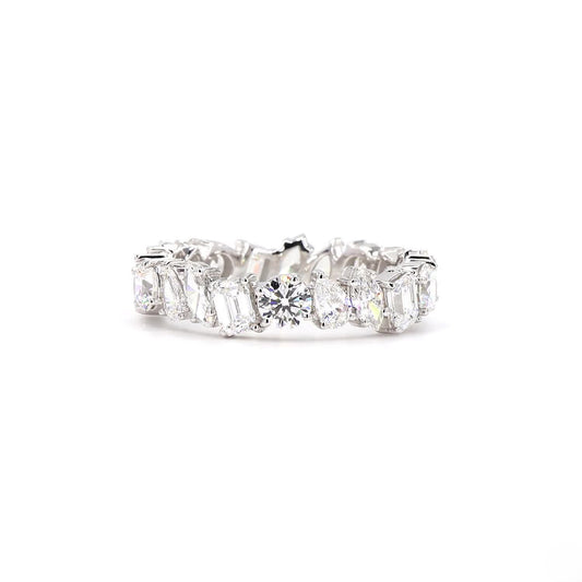 Multishape Full Eternity Wedding Band In 14K Yellow Gold