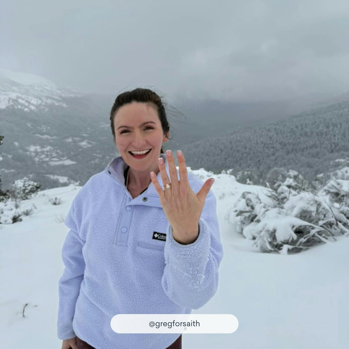 Mira 1 Carat Pear Lab Grown Diamond Solitaire Engagement Ring in 14K White Gold - view 7
