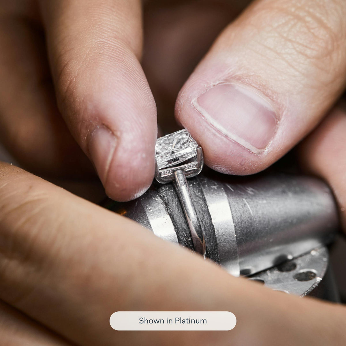 Mira 2.5 Carat Radiant Lab Grown Diamond Solitaire Engagement Ring in 10K Rose Gold - view 8