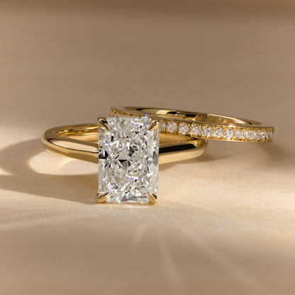 Mira 2 Carat Radiant Lab Grown Diamond Solitaire Engagement Ring in 14K Yellow Gold - view 5