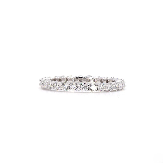 Round Diamond Full Eternity Band In 14K White Gold
