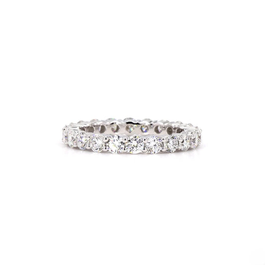 Round Full Eternity Band In 14K White Gold