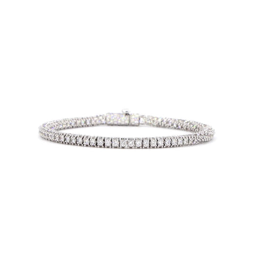 Round Lab Grown Diamond 360 Tennis bracelet In 14k White Gold