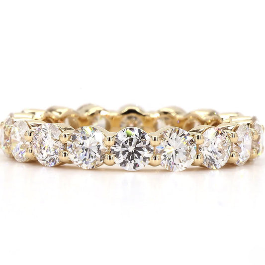 Round Lab Grown Diamond Full Eternity Band In 14K White Gold
