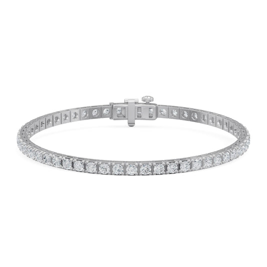 5.00ct Round Lab Grown Diamond Tennis Bracelet In 14K White Gold