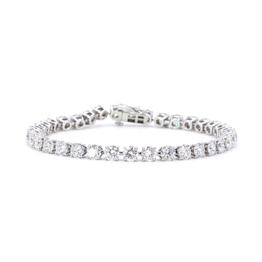 Round Lab Grown Diamond bracelet In 14k White Gold