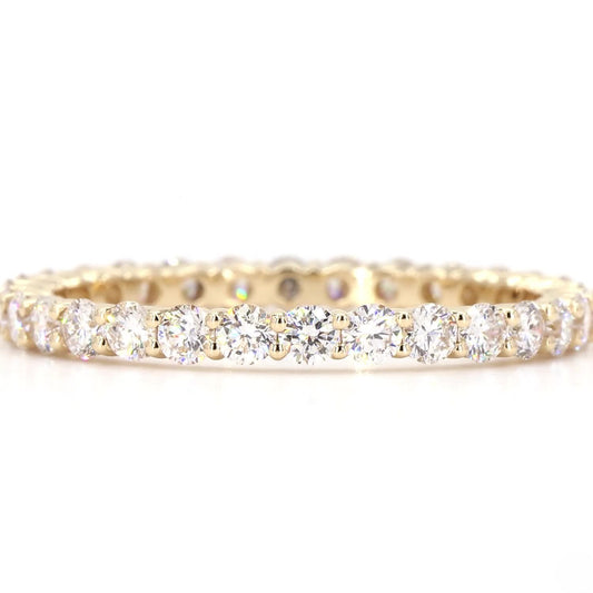 Round Shape Full Eternity Band In 14K Yellow Gold