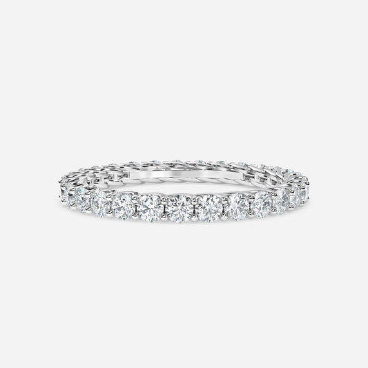1.05ct Ellsa Round Lab Grown Diamond Shared Prong Full Eternity Band In Platinum (US Size: 3.25)