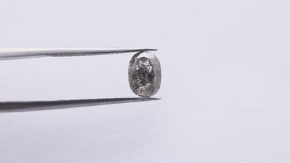 1.30 Ct Oval Brilliant Cut  Salt and Pepper Diamond