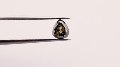 0.88 Ct Pear Brilliant Cut  Salt and Pepper Diamond