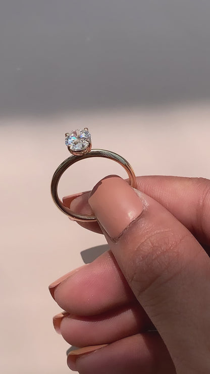 1.56 Carat Oval Cut Lab Grown Diamond Classic Solitaire Engagement Ring