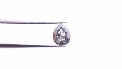 0.92 Ct Pear Brilliant Cut Salt and Pepper Diamond