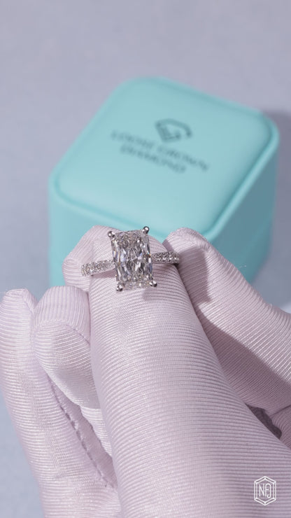 Cushion Diamond Engagement Ring with Classic Solitaire Setting