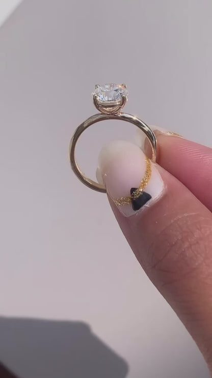 2.05 Carat Round Cut Lab Grown Diamond Classic Solitaire Engagement Ring | Style 2