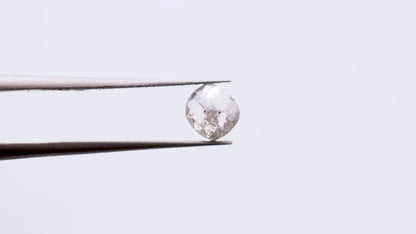 0.6 Ct Cushion Rose Cut Salt and Pepper Diamond