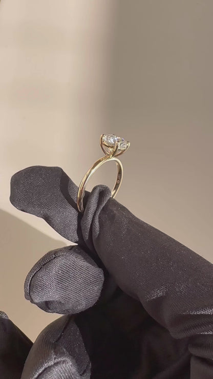 1.88 Carat Round Cut Lab Grown Diamond Classic Solitaire Engagement Ring