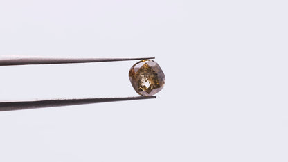 1.11 Ct Cushion Rose Cut Salt and Pepper Diamond