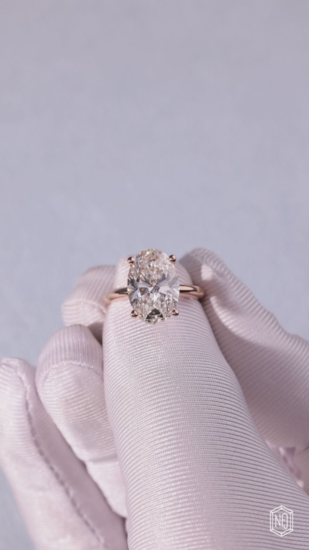 6.02 Carat Oval Cut Lab Grown Diamond Classic Solitaire Engagement Ring - Video Overview