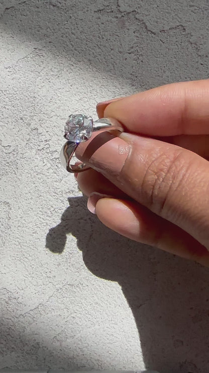 1.17 Carat Oval Cut Lab Grown Diamond Classic Solitaire Engagement Ring