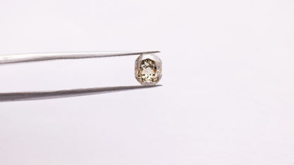 0.99 Ct Cushion Rose Cut  Salt and Pepper Diamond