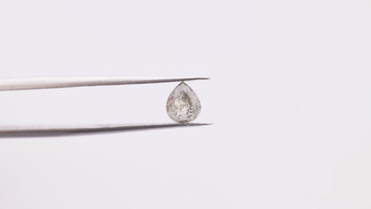 0.87 Ct Pear Brilliant Cut  Salt and Pepper Diamond