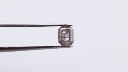 0.75 Ct Radiant  Brilliant Cut  Salt and Pepper Diamond