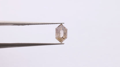 0.85 Ct Hexagon Brilliant Cut Salt and Pepper Diamond