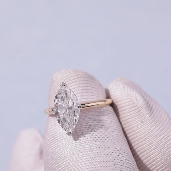 2.51 Carat Marquise Cut Lab Grown Diamond Classic Solitaire Engagement Ring - Video Overview