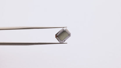 3.43 Ct Emerald Brilliant Cut Salt and Pepper Diamond