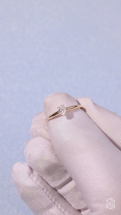 0.32 Carat Oval Cut Lab Grown Diamond Classic Solitaire Engagement Ring - Video Overview
