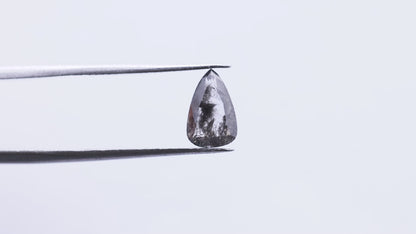1.28 Ct Pear Brilliant Cut  Salt and Pepper Diamond