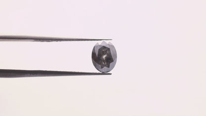 1.91 Ct Oval Brilliant Cut Salt and Pepper Diamond