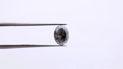 1.73 Ct Oval Brilliant Cut Salt and Pepper Diamond