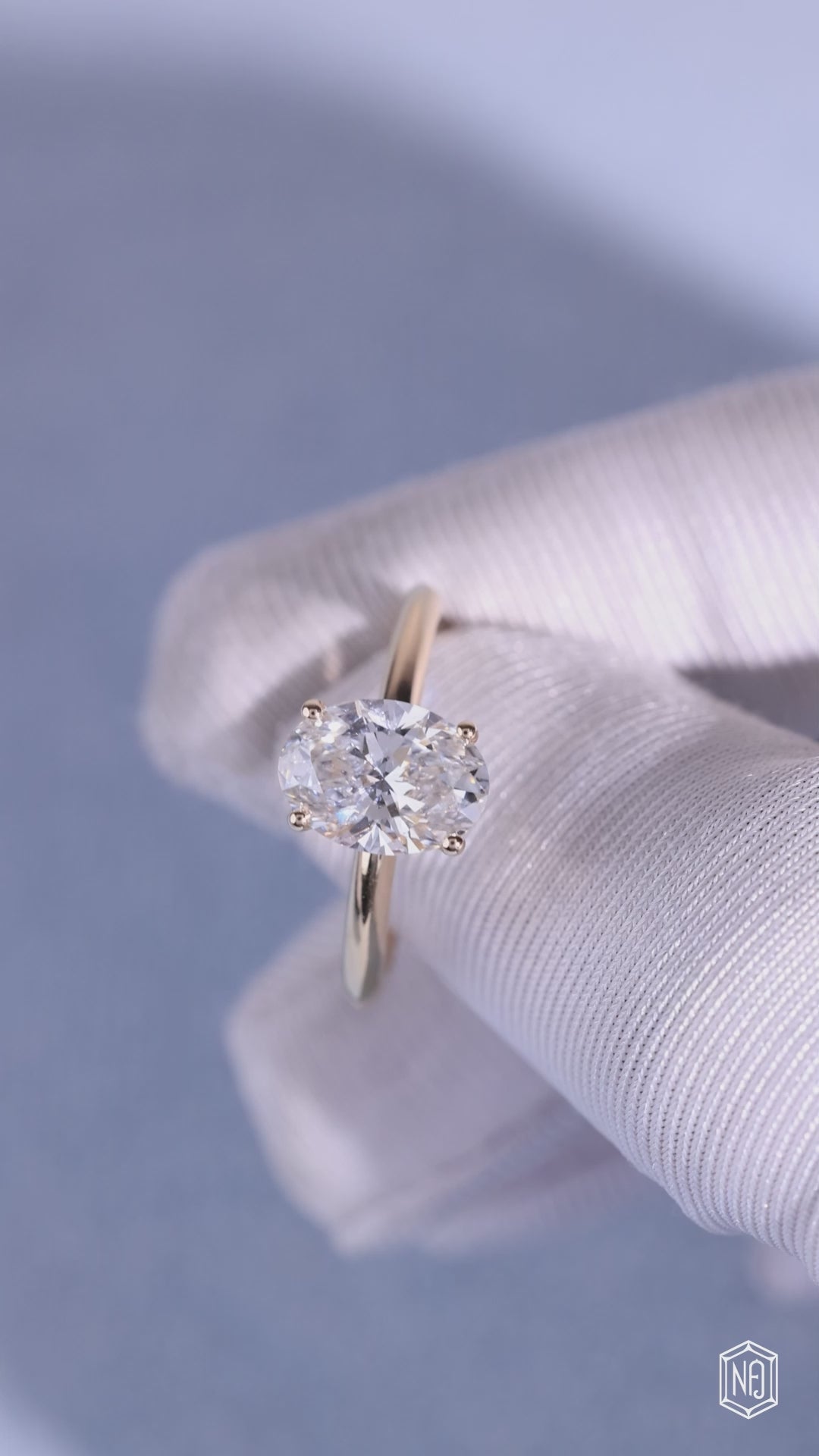 1.9 Carat Oval Cut Lab Grown Diamond Classic Solitaire Engagement Ring - Video Overview