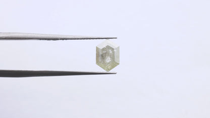 1.36 Ct Hexagon Brilliant Cut Salt and Pepper Diamond