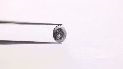 1.72 Ct Oval Brilliant Cut Salt and Pepper Diamond