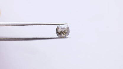 1.05 Ct Cushion Rose Cut  Salt and Pepper Diamond
