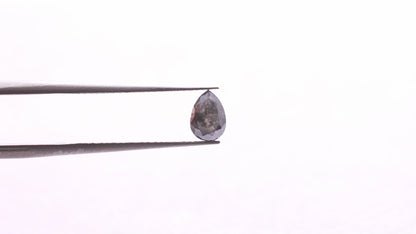 0.68 Ct Pear Brilliant Cut Salt and Pepper Diamond