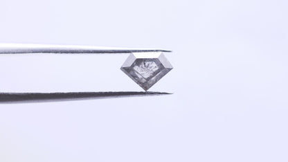 1.12 Ct Shield Cut Brilliant Cut  Salt and Pepper Diamond
