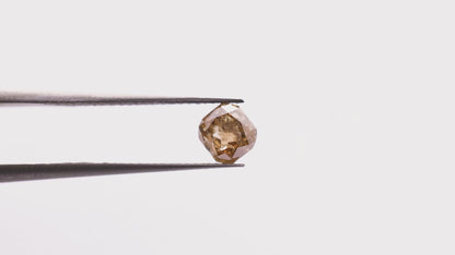 0.97 Ct Cushion Rose Cut Salt and Pepper Diamond