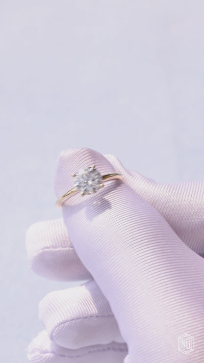 2.05 Carat Round Cut Lab Grown Diamond Classic Solitaire Engagement Ring | Style 2