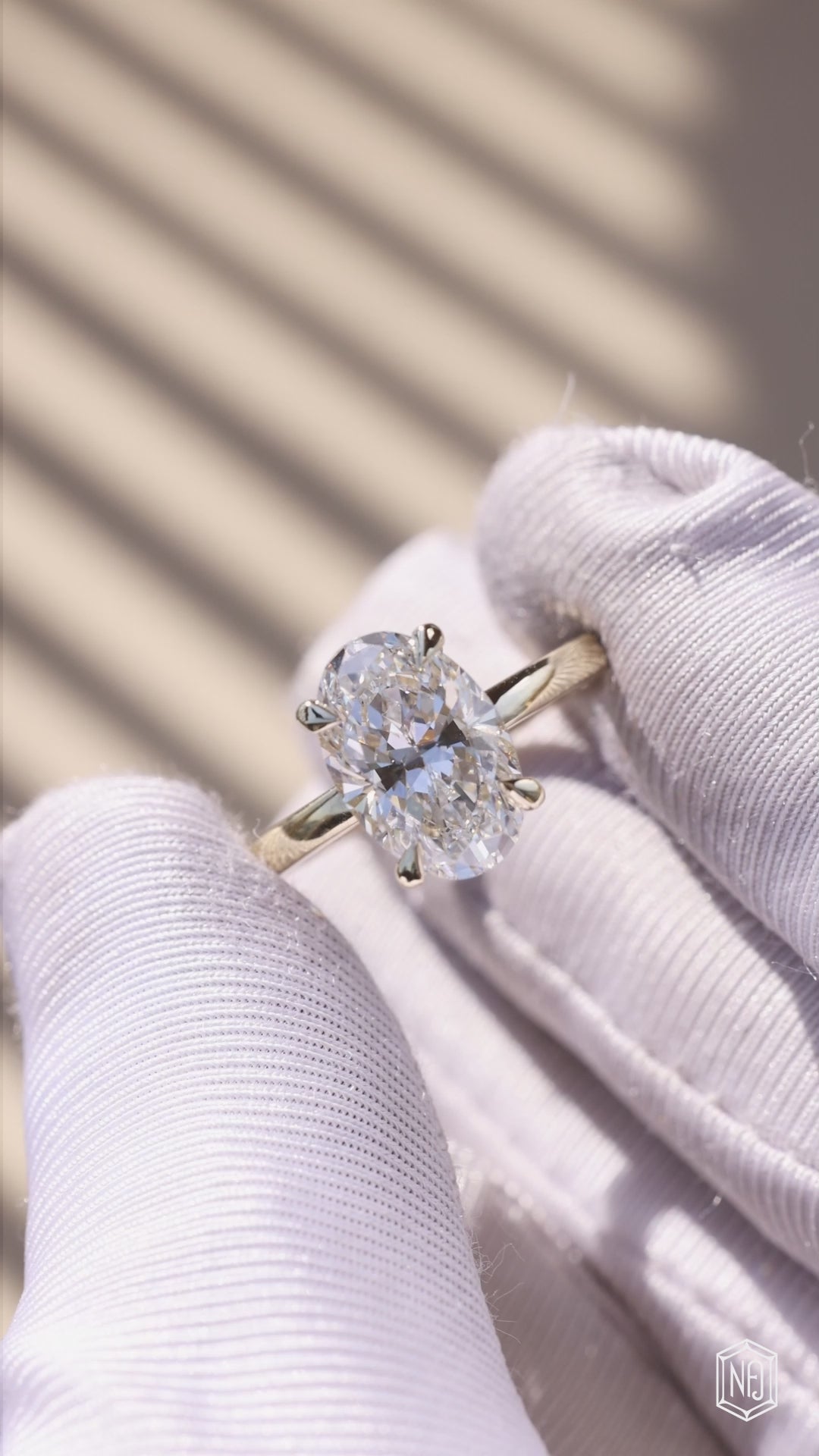 3.21 Carat Oval Cut Lab Grown Diamond Classic Solitaire Engagement Ring - Video Overview