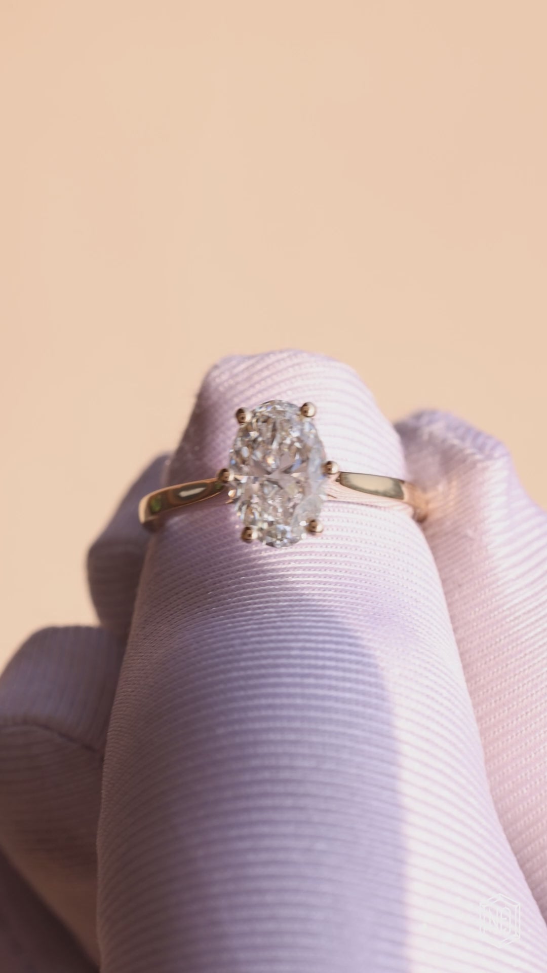 2.02 Carat Oval Cut Lab Grown Diamond Classic Solitaire Engagement Ring - Video Overview