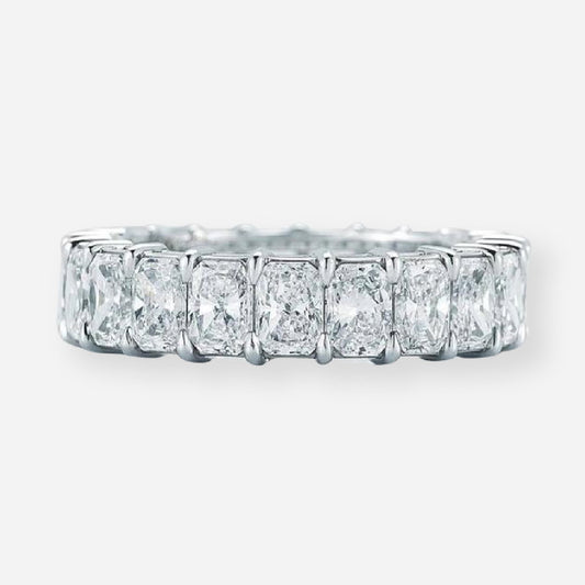 7ct Azalea Radiant Lab Grown Diamond Full Eternity Wedding Band In Platinum (US Size: 4.5)