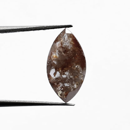 1.23 Ct Marquise Brilliant Cut Salt and Pepper Diamond
