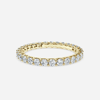 3.00ct Ellsa Round Lab Grown Diamond Shared Prong Full Eternity Band In 14K Yellow Gold (US Size: 5.5)