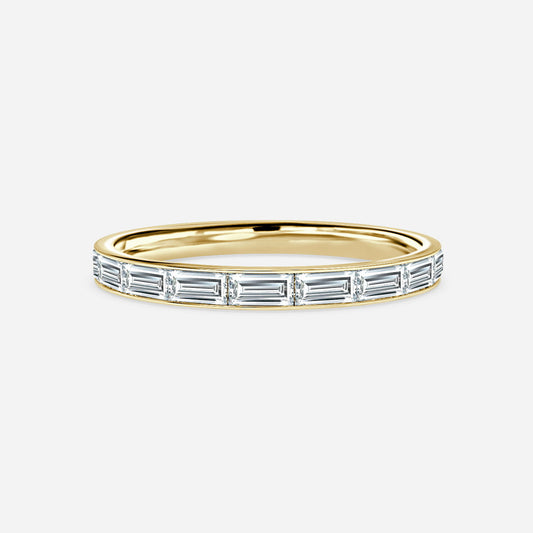 0.50ct Baguette Lab Grown Diamond Channel Set Full Eternity Wedding Band In 14K Yellow Gold (US Size: 5.50)